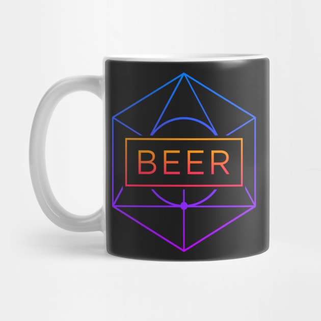 BEER – Trippy Retro Sacred Geometry by MeatMan